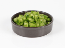 Mynd Paprika græn teningar 10mm KG
